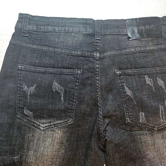 Gingtto Men's Skinny Fit Distressed Jeans -  Size 34 - Picture 8 of 10